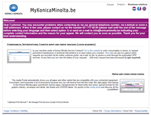 Tablet Screenshot of mykonicaminolta.be